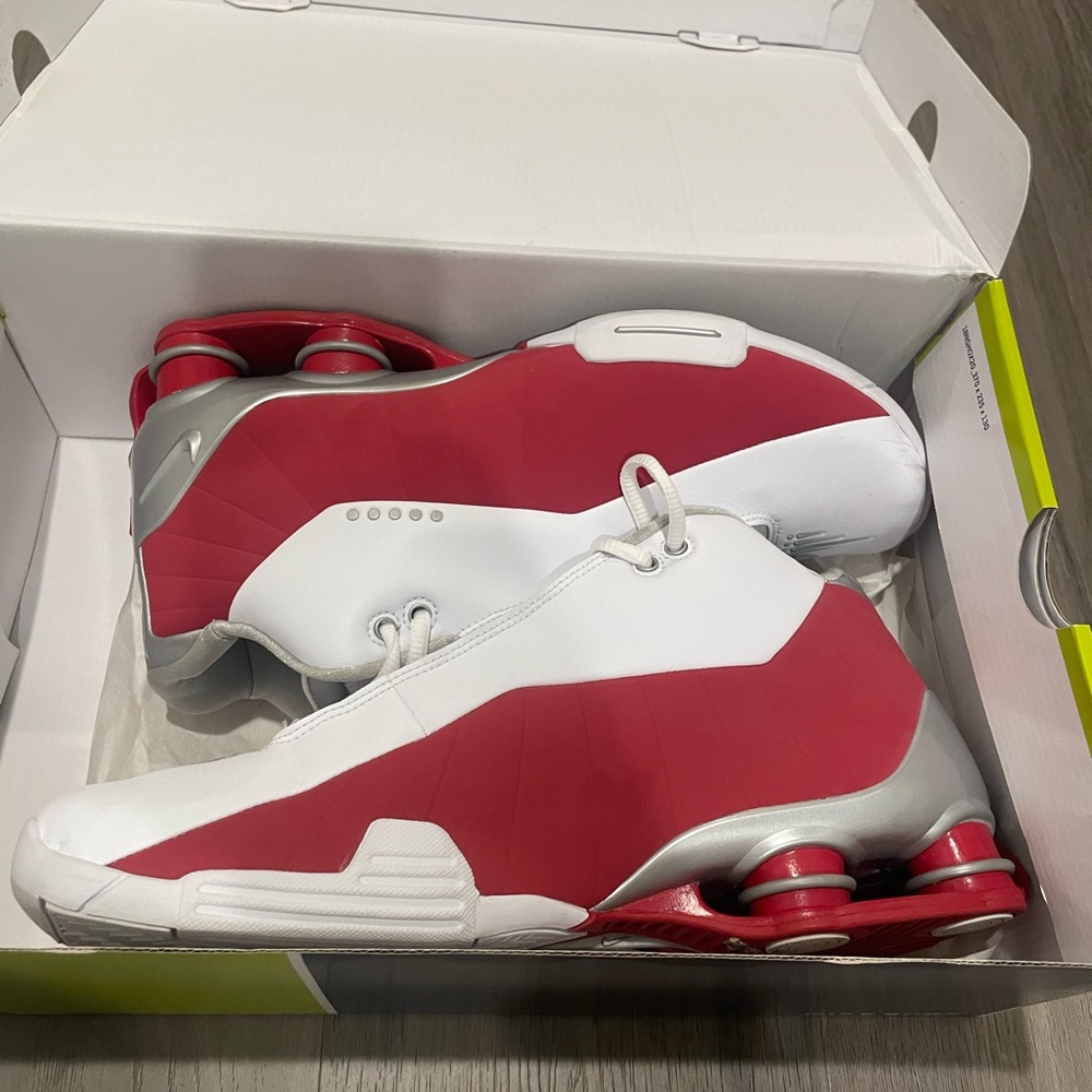 Nike Shox BB4 - white/red 2020 retro - Size 11.5